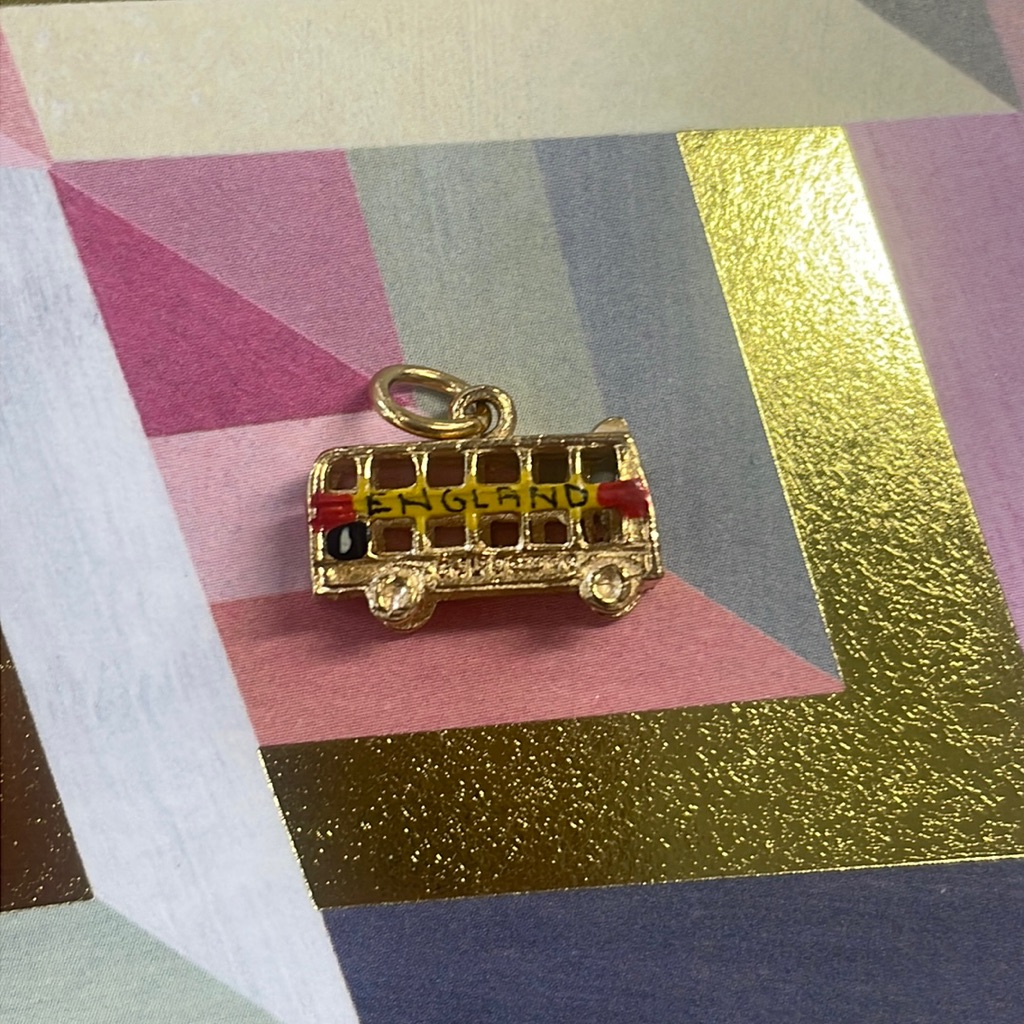 10k Yellow Gold Trolly Charm London England
